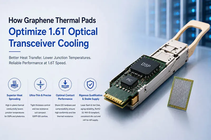 Graphene Thermal Pad For 1.6T Optical Transceivers